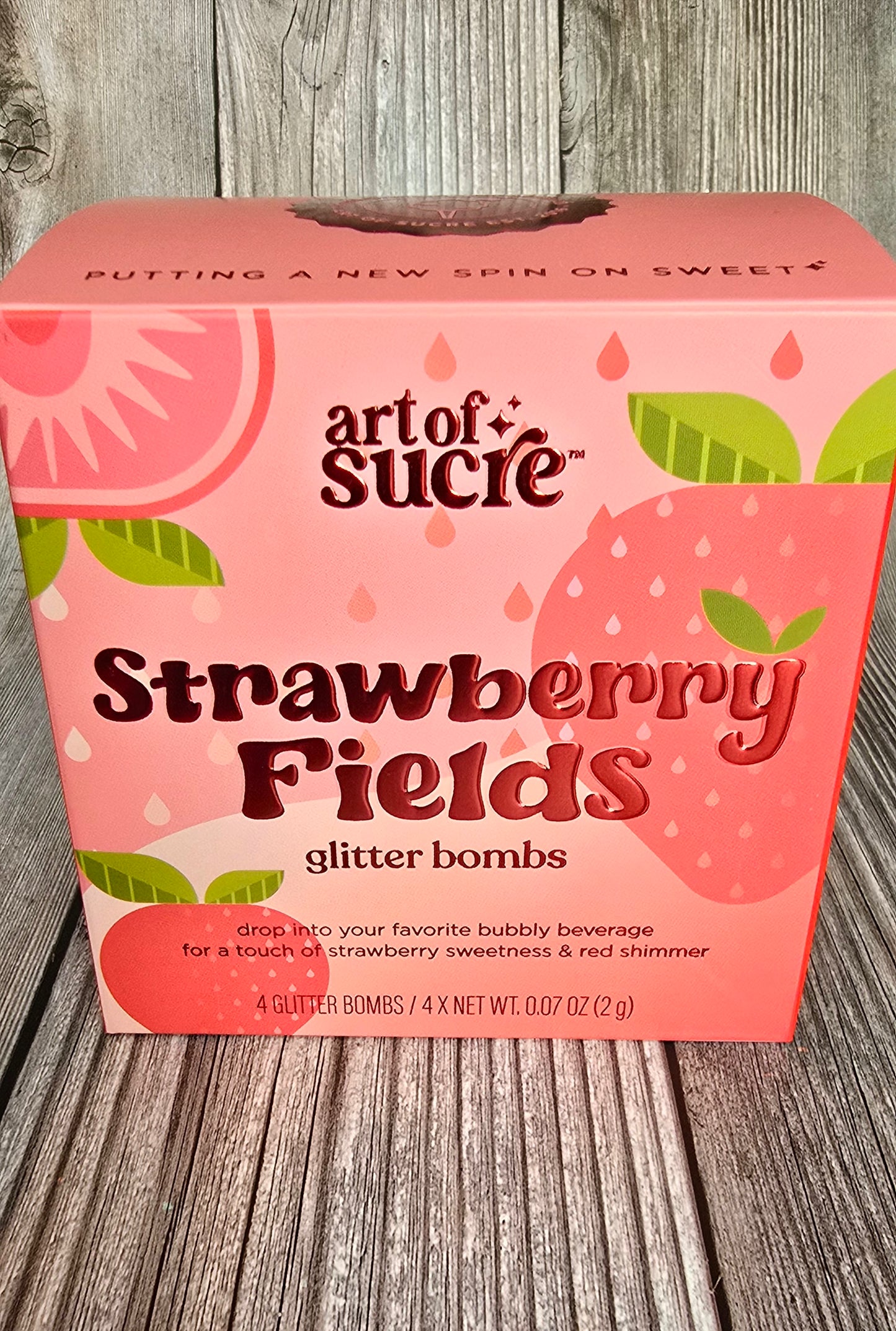 Strawberry Fields Cotton Candy Glitter Bomb