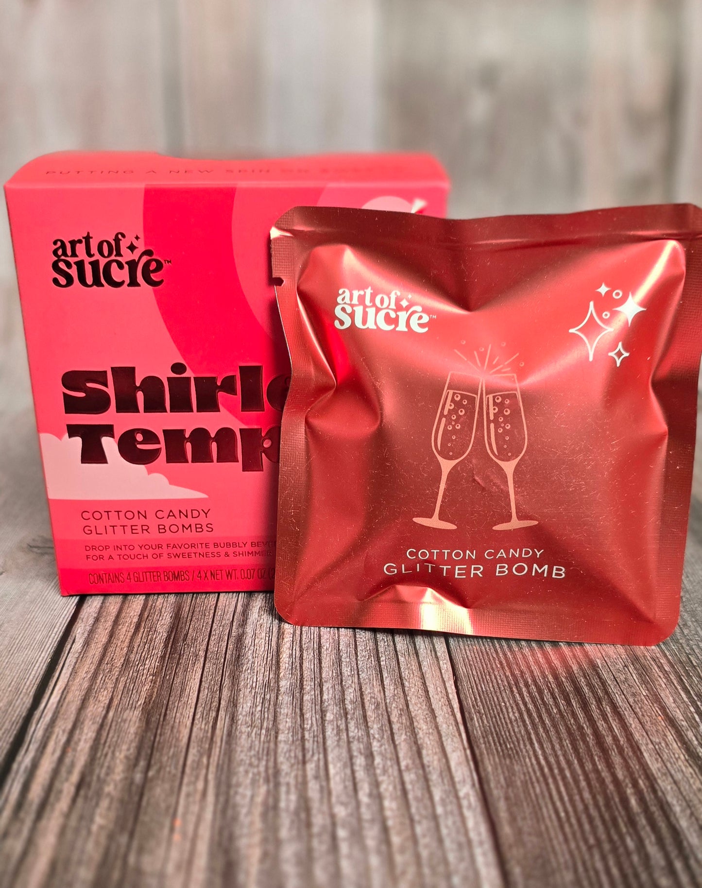 Shirley Temple Cotton Candy Glitter Bomb