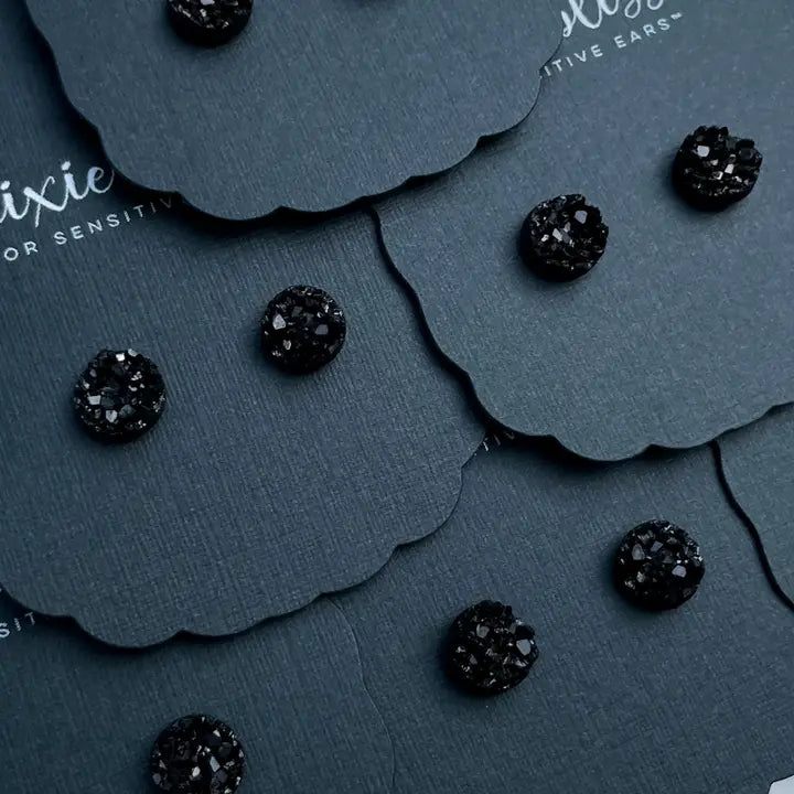 Black Stud Earrings