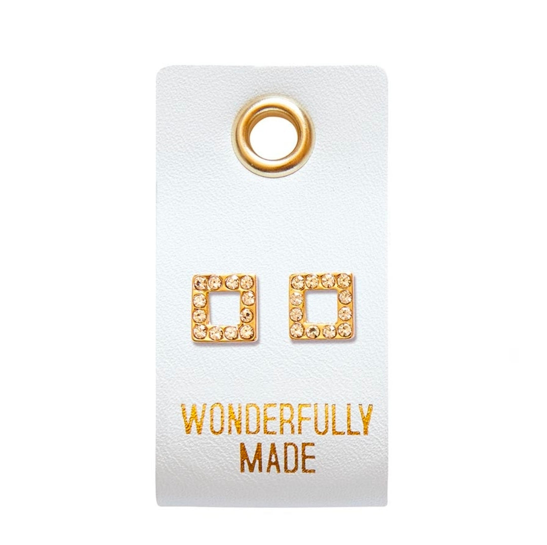 WONDERFULLY MADE - Square Earrings