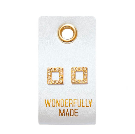 WONDERFULLY MADE - Square Earrings
